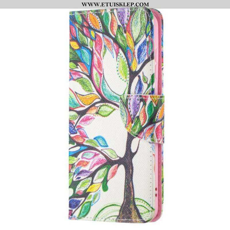 Etui Folio do Samsung Galaxy S21 FE Kolorowe Drzewo